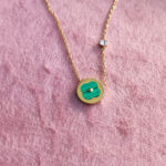 CLEEF DOĞAL TAŞ KOLYE ( ÇELİK )